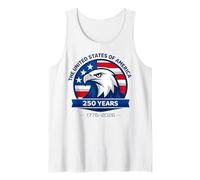 USA 250 Years of Freedom 1776-2026 Independence Bald Eagle Tank Top