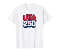 USA 250th 1776-2026 Patriotic American Freedom July 4th Value Graphic T-Shirt, Men, White, M