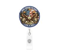 USA 250th Anniversary Badge Reel Retractable,Independence Day Funny Badge Reels,American Flag & Eagle Badge Holder with Glitter Designs 4th of July Accessories for Nurse Doctor Worker