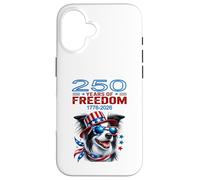 USA 250th Anniversary Celebrate Cool Patriotic Border Collie Case for iPhone 16