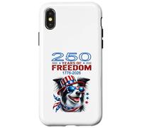 USA 250th Anniversary Celebrate Cool Patriotic Border Collie Case for iPhone X/XS