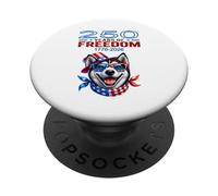 USA 250th Anniversary Celebrate Cool Patriotic Husky PopSockets Adhesive PopGrip