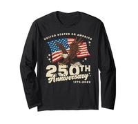 USA 250th Anniversary Eagle American Flag History 1776-2026 Long Sleeve T-Shirt