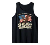 USA 250th Anniversary Eagle American Flag History 1776-2026 Tank Top