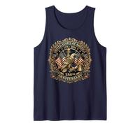 USA 250th Anniversary USA Flag Vintage Independence Day Tank Top