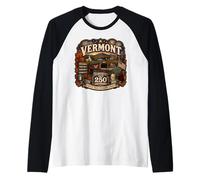 USA 250th Anniversary Vermont Pride Raglan Baseball Tee