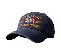 USA 250th Birthday Cap | Retro Adjustable Caps - America's 250th Birthday Hat | Halloween Party Beach Outdoor Fishing Summer Camping Garden Hiking