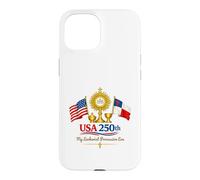 USA 250th Eucharist Era Vintage Flag Design Case for iPhone 15