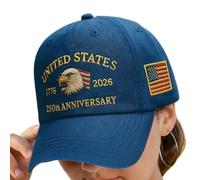 USA 250th Hat - Adjustable Commemorative Hat America 250° Eagle - Female, for Birthday Party Hiking Marine Travel Camping Garden Cut