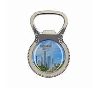 USA 3D Buckingham Fountain Chicago Beer Bottle Opener Fridge Refrigerator Magnet Metal Glass Crystal Travel Souvenir Gift Home Decoration