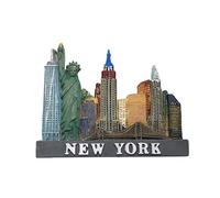 USA 3D New York Landmark Refrigerator Magnet Tourist Travel Souvenirs Handmade Resin Craft Magnetic Stickers Home Kitchen Decoration New York America Fridge Magnet Collection Gift
