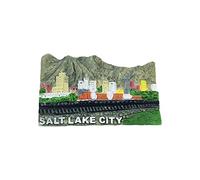 USA 3D Salt Lake City Fridge Magnet Souvenir Gift,Resin Handmade USA SLC Refrigerator Magnet Home & Kitchen Decoration Collection