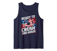 USA 3rd Grade Soccer Patriotic Teacher Little Miss Squad Tank Top