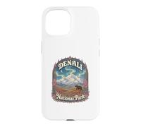 USA Alaska Aurora Vintage Denali National Park Case for iPhone 15
