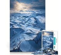 USA Alaska Snowy Mountains 1000 Piece Jigsaw Puzzles Mind Challenge Toy High Precision Die Cut Amusing Challenge for Waiting Time (50x75cm)