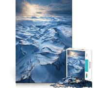 USA Alaska Snowy Mountains Jigsaw Puzzle 1000 Pieces Focus Building Toy Firm Fit Secure Assembly Holiday Indoor Entertainment Toy (38x52cm)