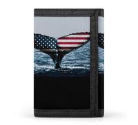 USA Alaska Whale Tail Cute Wallet Slim Card Holder Wallets Pocket Purse for Men Women