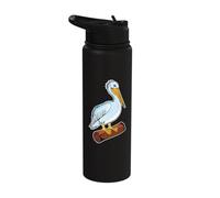 USA America - Animals - American White Pelican Stainless Steel Insulated Water Bottle