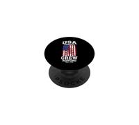 USA America Crew Rowing Est 1776 Distressed Flag PopSockets Adhesive PopGrip