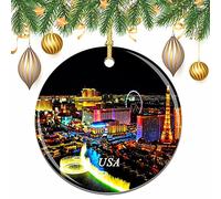 Usa America Fountains Of Bellagio Las Vegas Christmas Xmas Tree Ornament Decoration Wedding Hanging Pendant Decor City Travel Souvenir Collection