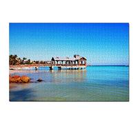 USA America Key West Florida Pier Jigsaw Puzzle for Adults 200 Piece Travel Gift Souvenir 35x25CM