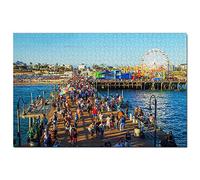 USA America Santa Monica Pier Jigsaw Puzzle 300 Piece Game Artwork Travel Souvenir 38x26CM