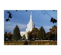 USA America Temple Idaho Falls Idaho Puzzle 1000 Piece Jigsaw Puzzle Adult Game Graphic Travel Souvenir 38x52CM