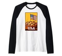 USA American Cherry Pie Raglan Baseball Tee