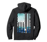 USA American Flag Bass Fishing Fish Lovers Fisherman Gifts Pullover Hoodie