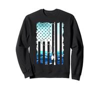 USA American Flag Bass Fishing Fish Lovers Fisherman Gifts Sweatshirt