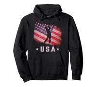 USA American Flag Golf Stars and Stripes US Golfer Pullover Hoodie