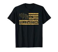 USA American Flag National Park Wyoming Yellowstone T-Shirt