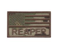 USA American Flag Reaper Multicam OCP 2x3.25 Combat Morale Tactical Fastener Patch