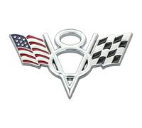 USA American Flag V8 Emblem Sticker Badge Car Head Side Mudguard Rear Boot 3D Metal Emblem Badge Sticker Suitable for