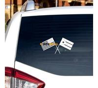 USA American Puerto Rico Flag PR Cross Sticker Decal Vinyl - White 20.3cm - for Car Boat Laptop Cup No Background Die-Cut