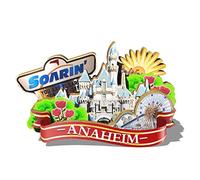 USA Anaheim Magnet Fridge Magnet Wooden 3D Landmarks Travel Collectible Souvenirs Decoration Handmade2