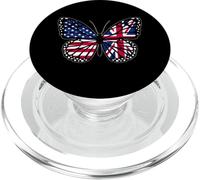 USA and Britain Mix Butterfly Roots British American PopSockets PopGrip for MagSafe