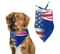 USA And British Virgin Islands Flag Dog Bandanas,Adjustable Neck Pet Scarf for Small to Large Pets,Stylish And Comfortable Accessories for Dogs & Cats