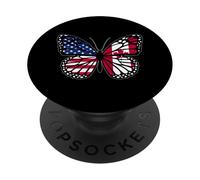 USA and Canada Mix Butterfly Roots Canadian American PopSockets Adhesive PopGrip