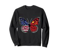 USA and China Mix Butterfly Roots Chinese American Sweatshirt