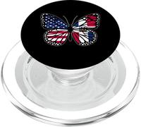 USA and Dominican Mix Butterfly Roots Dominicana American PopSockets PopGrip for MagSafe