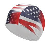 USA And Indonesia Flags Funny Swim Cap Breathable Swimming Hat