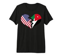 USA and Jordan Broken Heart International Love Premium T-Shirt