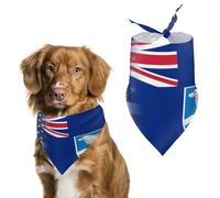 USA And Malvinas Islands Flag Dog Bandanas,Adjustable Neck Pet Scarf for Small to Large Pets,Stylish And Comfortable Accessories for Dogs & Cats