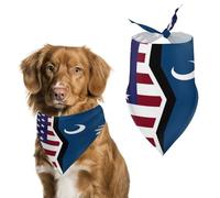 USA And South Carolina State Flag Dog Bandanas,Adjustable Neck Pet Scarf for Small to Large Pets,Stylish And Comfortable Accessories for Dogs & Cats