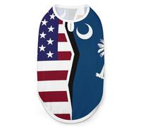 USA And South Carolina State Flag Versatile Dog Vests for Dogs And Cats - Full Print Pet Vest L