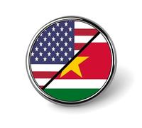 USA And Suriname Flag Round Brooch Pins Badge Printed Button Tie Lapel Backpack Pin Decoration for Women Men