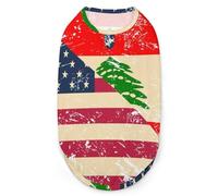 USA andebanese Retro Flag 3D Printed Dog Clothestylishleeveless Doghirts Vest Breathable Pet Tank Top Teesweatshirt XX-Large