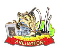 USA Arlington Magnet Fridge Magnet Wooden 3D Landmarks Travel Collectible Souvenirs Decoration Handmade