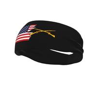 USA - Army Infantry Insignia and America Headbands Men Women Non Slip Wicking Sports Sweatband for Gym Basketball Yoga Hairbands